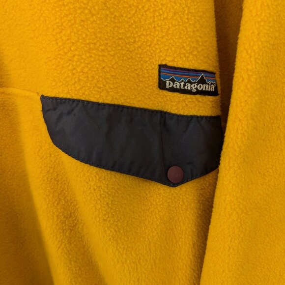 Vintage Yellow Mens Synchilla Snap Pullover Mens XL - Picture 3 of 15